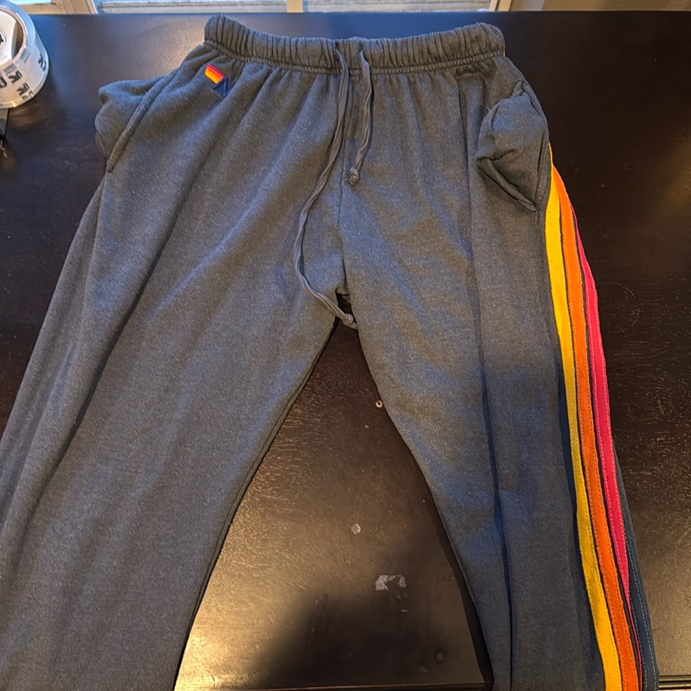 Aviator Nation 5 stripe sweats men’s Large